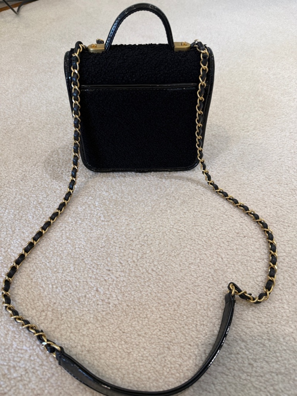 CHANEL School Memory Mini Top Handle Flap Quilted Tweed Bag - Picture 4 of 7